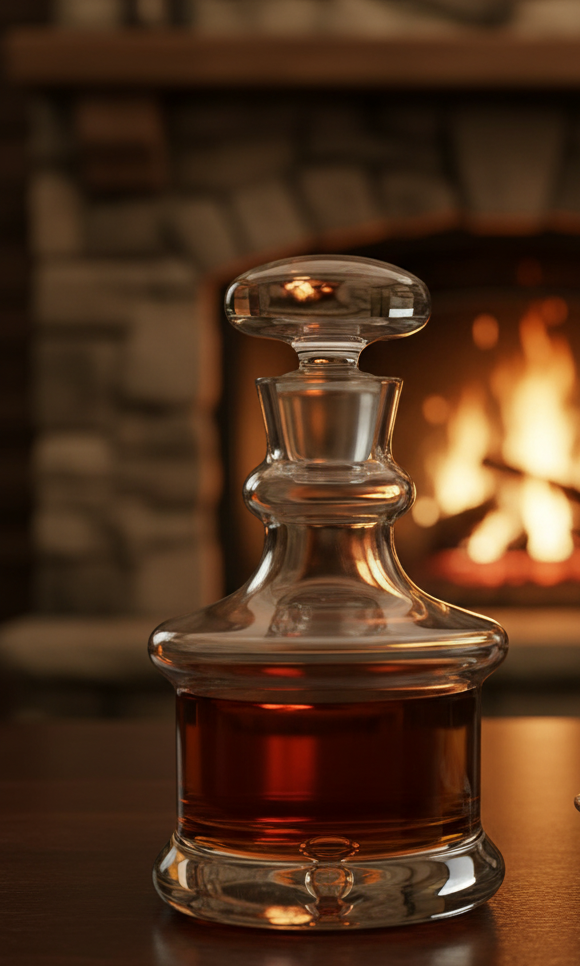 Larchmont Decanter with Free Luxury Satin Decanter and Stopper Bags