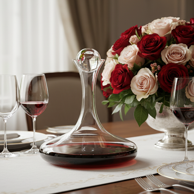 Vintner's Choice Decanter with Free Luxury Satin Decanter and Stopper Bags