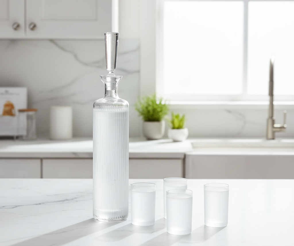 Vodka Decanter Gift Set with Free Luxury Satin Decanter and Stopper Bags