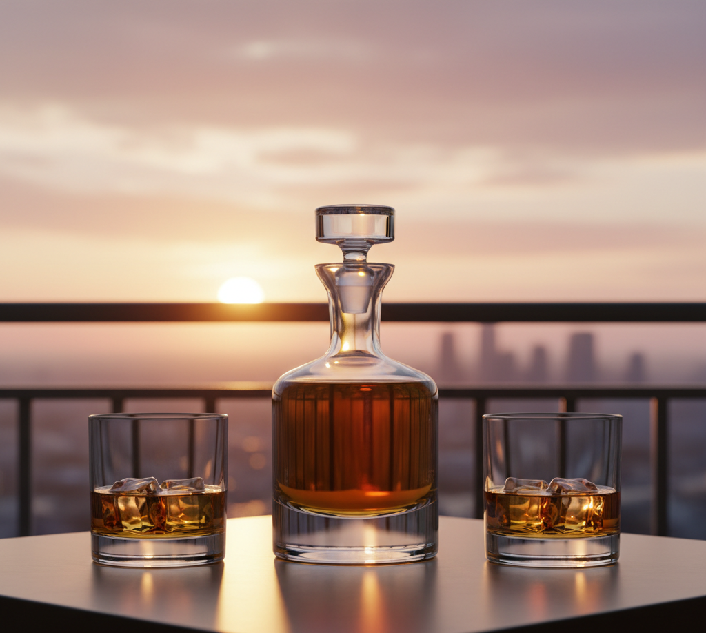 Buckingham Decanter with Free Luxury Satin Decanter and Stopper Bags