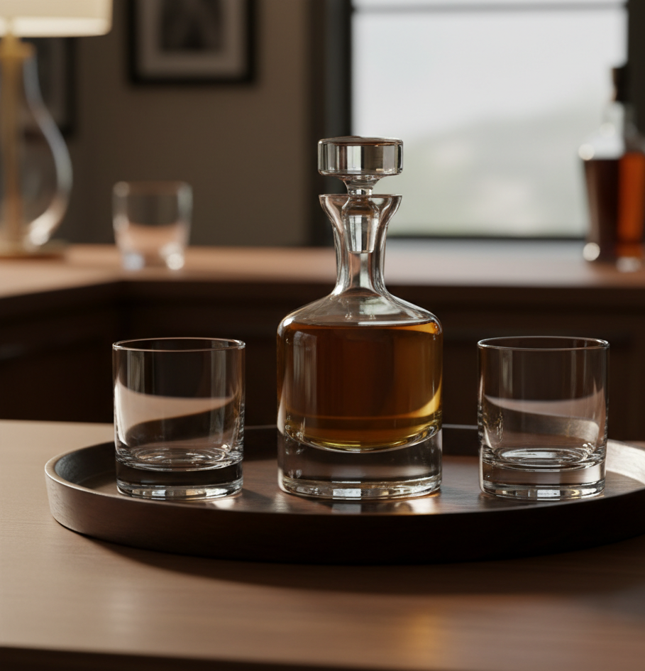 Buckingham Decanter with Free Luxury Satin Decanter and Stopper Bags