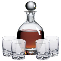 Grapes Decanter Gift Set (5 Pieces) with Free Luxury Satin Decanter and Stopper Bags