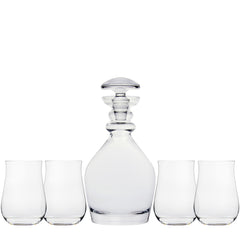 Cristoff Single Decanter Gift Set (5 Pieces) with Free Luxury Satin Decanter and Stopper Bags