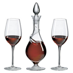 Cornwall Decanter Gift Set (5 Pieces) with Free Luxury Satin Decanter and Stopper Bags