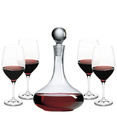 Cristoff Single Decanter Gift Set (5 Pieces) with Free Luxury Satin Decanter and Stopper Bags