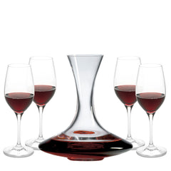 Glorious Decanter Gift Set (5 Pieces) with Free Luxury Satin Decanter and Stopper Bags