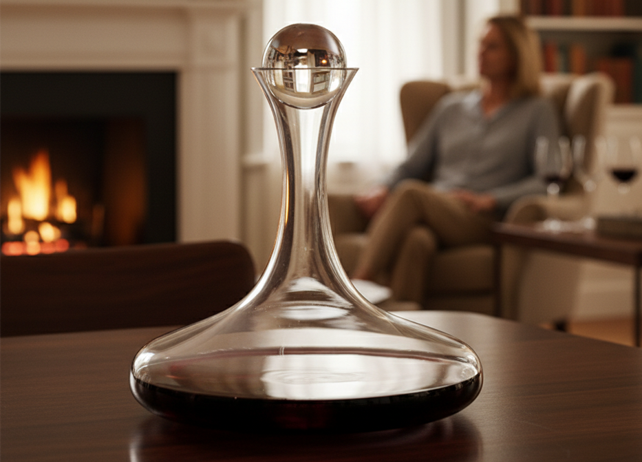 Vintner's Choice Decanter with Free Luxury Satin Decanter and Stopper Bags