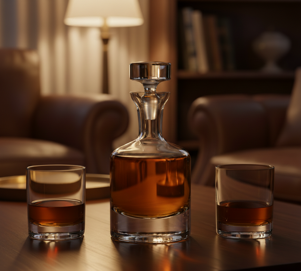 Buckingham Decanter with Free Luxury Satin Decanter and Stopper Bags