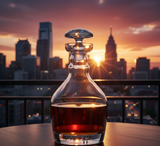 Thomas Jefferson Decanter with Free Luxury Satin Decanter and Stopper Bags