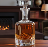 Beveled Blade Decanter with Free Luxury Satin Decanter and Stopper Bags