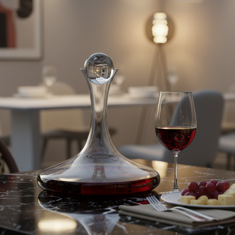 Vintner's Choice Decanter with Free Luxury Satin Decanter and Stopper Bags