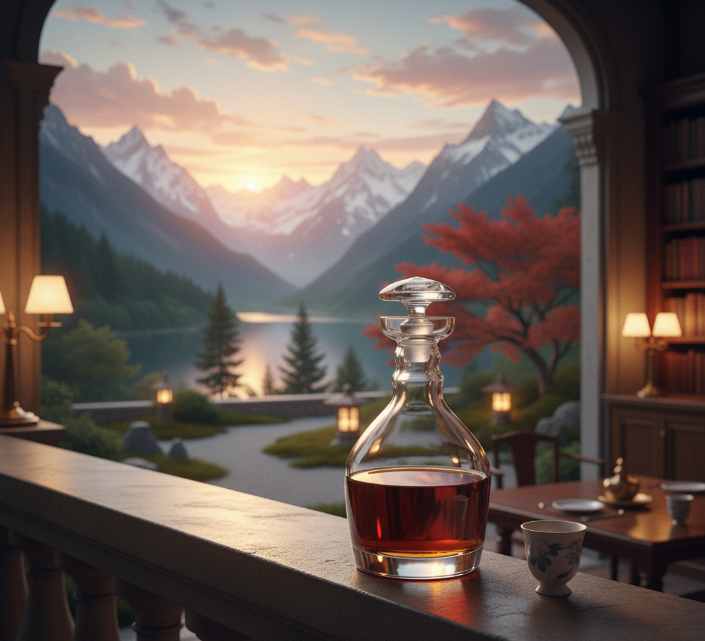 Thomas Jefferson Decanter with Free Luxury Satin Decanter and Stopper Bags