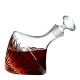 Beveled Orbital Single Decanter with Free Luxury Satin Decanter and Stopper Bags