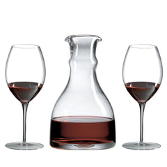 Torus Decanter Gift Set (5 Pieces) with Free Luxury Satin Decanter and Stopper Bags and Microfiber Cleaning Cloth