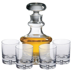 Taylor Double Old Fashioned Decanter Gift Set with Free Luxury Satin Decanter and Stopper Bags