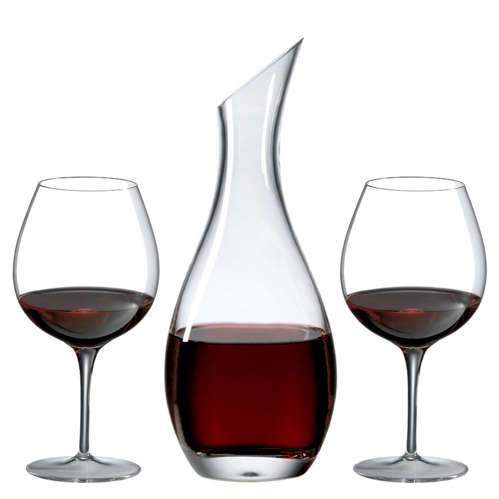 Cristoff Magnum Decanter Gift Set (5 Pieces) with Free Luxury Satin Decanter and Stopper Bags