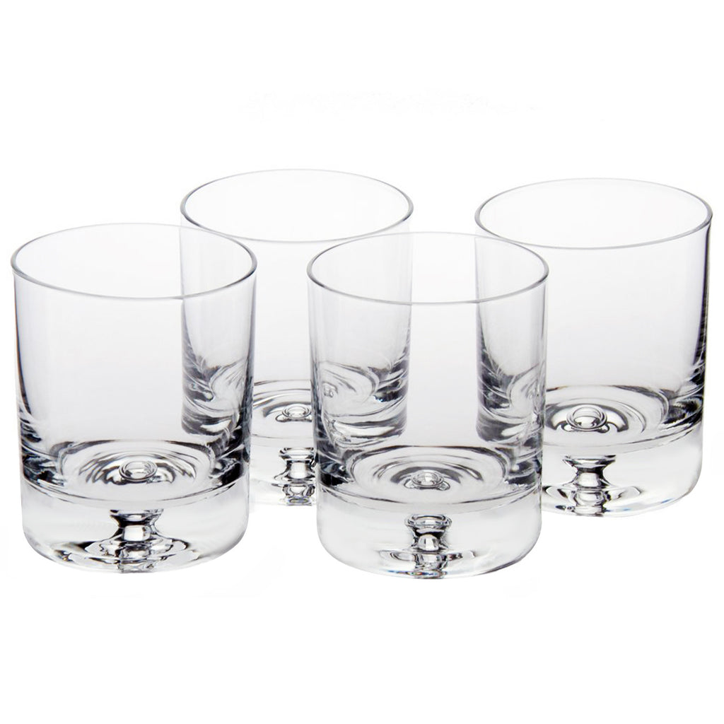 Taylor Double Old Fashioned Glass (Set of 4) with Free Microfiber Cleaning Cloth