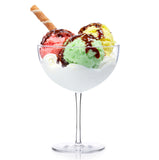 Dessert Pedestal Glass (Set of 4) with Free Microfiber Cleaning Cloth