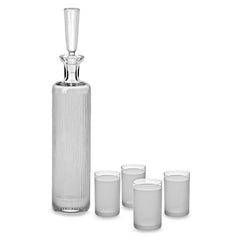 Cristoff Magnum Decanter Gift Set (5 Pieces) with Free Luxury Satin Decanter and Stopper Bags and Microfiber Cleaning Cloth
